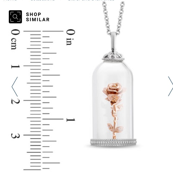 Enchanted Disney Belle Diamond Necklace 